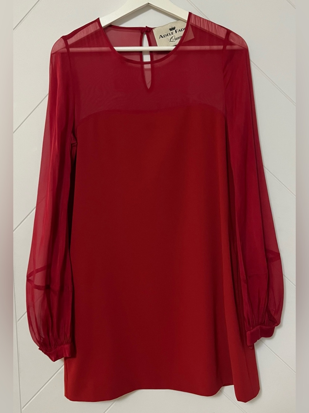 Beautiful Adele Fado Queen Red Satin Dress